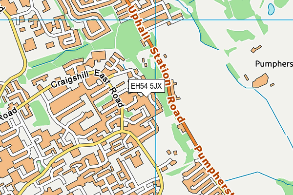 EH54 5JX map - OS VectorMap District (Ordnance Survey) EH54 5JX map - OS VectorMap District (Ordnance Survey)