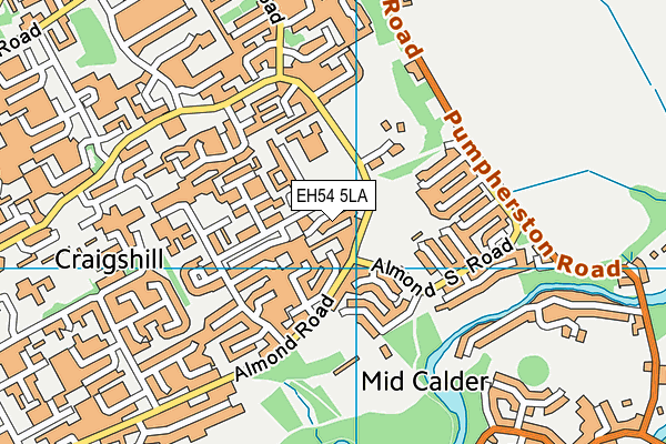 EH54 5LA map - OS VectorMap District (Ordnance Survey) EH54 5LA map - OS VectorMap District (Ordnance Survey)