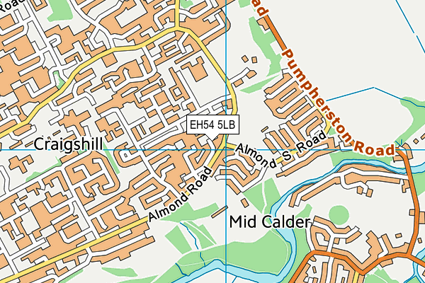 EH54 5LB map - OS VectorMap District (Ordnance Survey) EH54 5LB map - OS VectorMap District (Ordnance Survey)