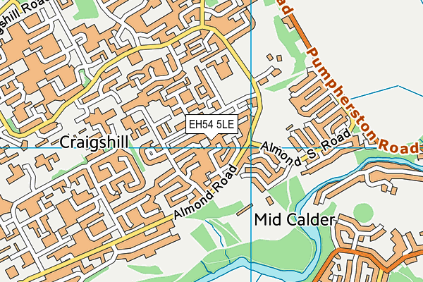 EH54 5LE map - OS VectorMap District (Ordnance Survey) EH54 5LE map - OS VectorMap District (Ordnance Survey)