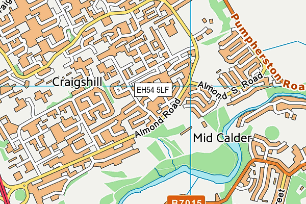 EH54 5LF map - OS VectorMap District (Ordnance Survey) EH54 5LF map - OS VectorMap District (Ordnance Survey)