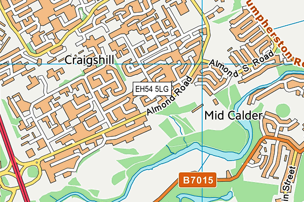 EH54 5LG map - OS VectorMap District (Ordnance Survey) EH54 5LG map - OS VectorMap District (Ordnance Survey)