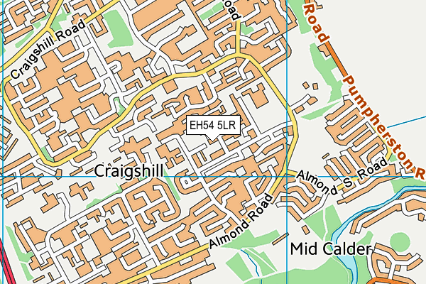 EH54 5LR map - OS VectorMap District (Ordnance Survey) EH54 5LR map - OS VectorMap District (Ordnance Survey)