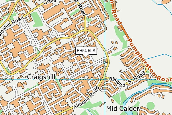 EH54 5LS map - OS VectorMap District (Ordnance Survey) EH54 5LS map - OS VectorMap District (Ordnance Survey)
