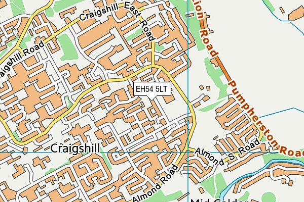 EH54 5LT map - OS VectorMap District (Ordnance Survey) EH54 5LT map - OS VectorMap District (Ordnance Survey)