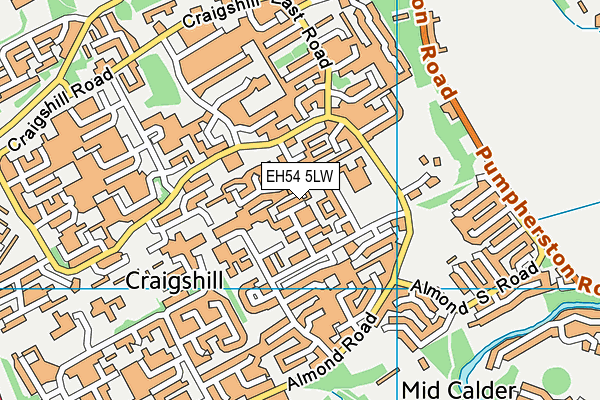 EH54 5LW map - OS VectorMap District (Ordnance Survey) EH54 5LW map - OS VectorMap District (Ordnance Survey)