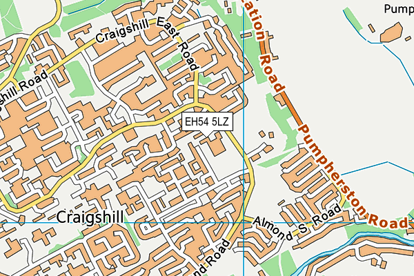 EH54 5LZ map - OS VectorMap District (Ordnance Survey) EH54 5LZ map - OS VectorMap District (Ordnance Survey)
