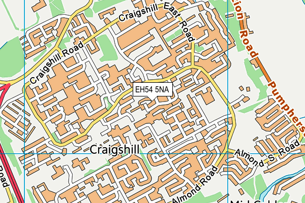 EH54 5NA map - OS VectorMap District (Ordnance Survey) EH54 5NA map - OS VectorMap District (Ordnance Survey)