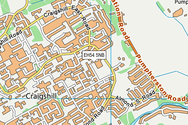 EH54 5NB map - OS VectorMap District (Ordnance Survey) EH54 5NB map - OS VectorMap District (Ordnance Survey)
