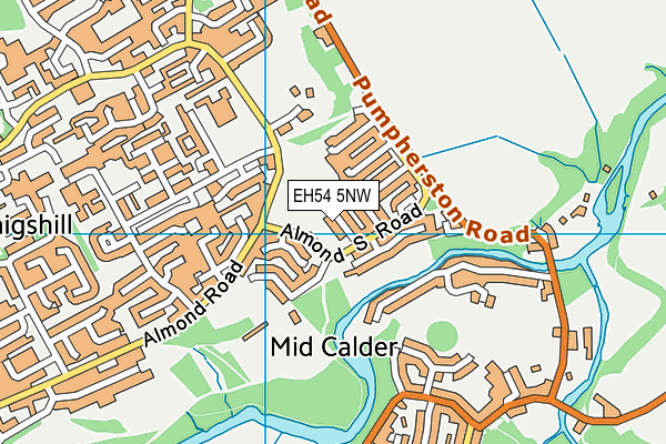 EH54 5NW map - OS VectorMap District (Ordnance Survey) EH54 5NW map - OS VectorMap District (Ordnance Survey)