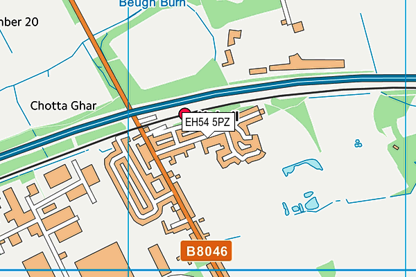 EH54 5PZ map - OS VectorMap District (Ordnance Survey) EH54 5PZ map - OS VectorMap District (Ordnance Survey)