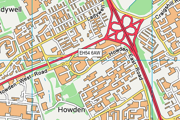 EH54 6AW map - OS VectorMap District (Ordnance Survey) EH54 6AW map - OS VectorMap District (Ordnance Survey)