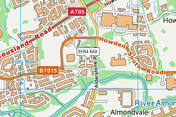 EH54 6AX map - OS VectorMap District (Ordnance Survey) EH54 6AX map - OS VectorMap District (Ordnance Survey)