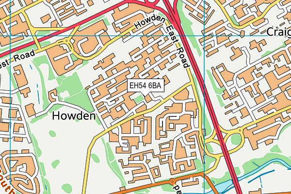 EH54 6BA map - OS VectorMap District (Ordnance Survey) EH54 6BA map - OS VectorMap District (Ordnance Survey)
