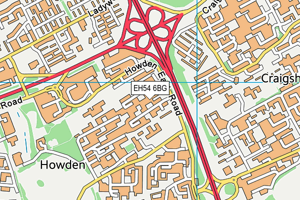 EH54 6BG map - OS VectorMap District (Ordnance Survey) EH54 6BG map - OS VectorMap District (Ordnance Survey)