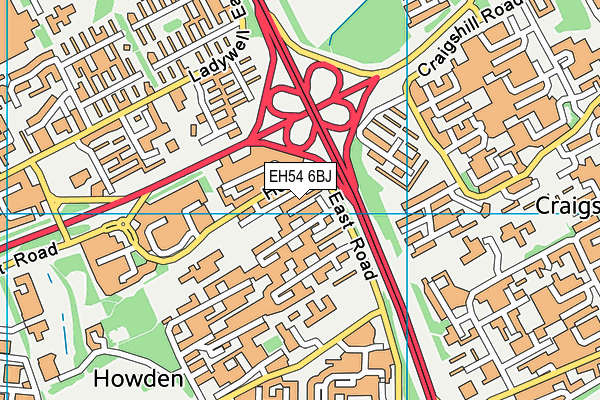 EH54 6BJ map - OS VectorMap District (Ordnance Survey) EH54 6BJ map - OS VectorMap District (Ordnance Survey)