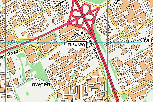 EH54 6BQ map - OS VectorMap District (Ordnance Survey) EH54 6BQ map - OS VectorMap District (Ordnance Survey)