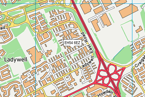 EH54 6EZ map - OS VectorMap District (Ordnance Survey) EH54 6EZ map - OS VectorMap District (Ordnance Survey)