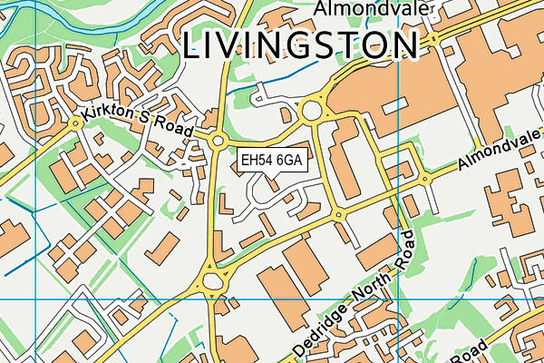 EH54 6GA map - OS VectorMap District (Ordnance Survey) EH54 6GA map - OS VectorMap District (Ordnance Survey)