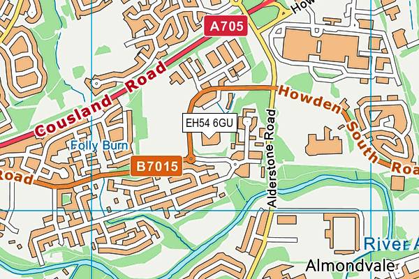 EH54 6GU map - OS VectorMap District (Ordnance Survey) EH54 6GU map - OS VectorMap District (Ordnance Survey)