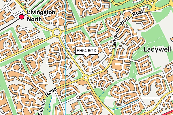 EH54 6GX map - OS VectorMap District (Ordnance Survey) EH54 6GX map - OS VectorMap District (Ordnance Survey)