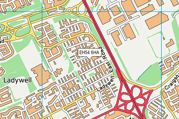 EH54 6HA map - OS VectorMap District (Ordnance Survey) EH54 6HA map - OS VectorMap District (Ordnance Survey)