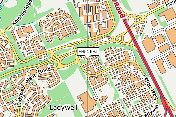 EH54 6HJ map - OS VectorMap District (Ordnance Survey) EH54 6HJ map - OS VectorMap District (Ordnance Survey)