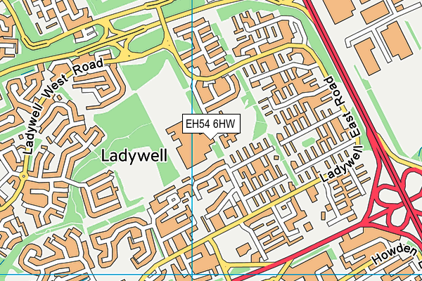 EH54 6HW map - OS VectorMap District (Ordnance Survey) EH54 6HW map - OS VectorMap District (Ordnance Survey)
