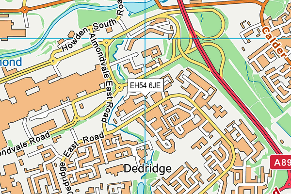 EH54 6JE map - OS VectorMap District (Ordnance Survey) EH54 6JE map - OS VectorMap District (Ordnance Survey)