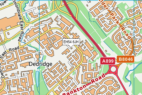 EH54 6JH map - OS VectorMap District (Ordnance Survey) EH54 6JH map - OS VectorMap District (Ordnance Survey)