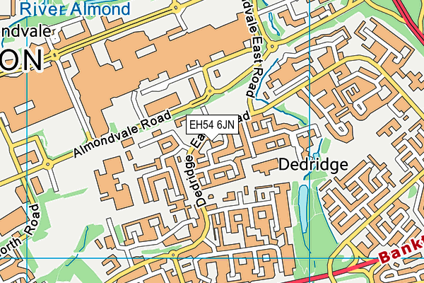 EH54 6JN map - OS VectorMap District (Ordnance Survey) EH54 6JN map - OS VectorMap District (Ordnance Survey)