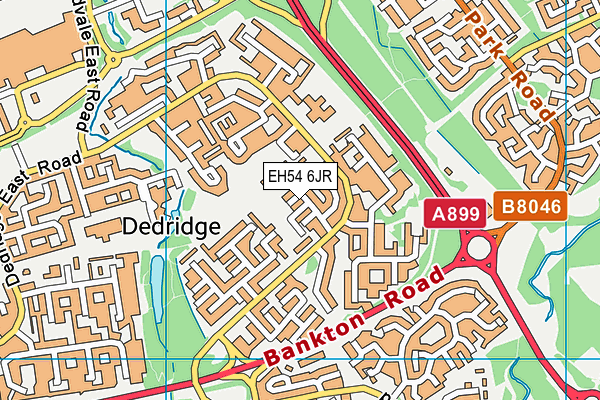 EH54 6JR map - OS VectorMap District (Ordnance Survey) EH54 6JR map - OS VectorMap District (Ordnance Survey)