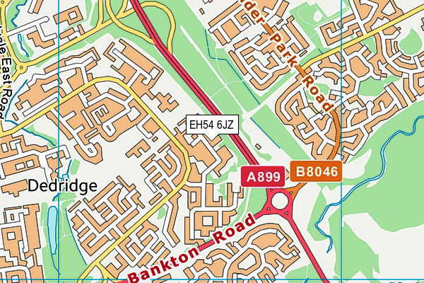 EH54 6JZ map - OS VectorMap District (Ordnance Survey) EH54 6JZ map - OS VectorMap District (Ordnance Survey)