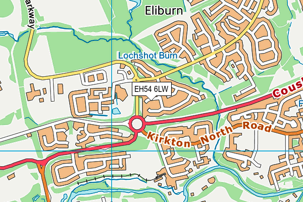 EH54 6LW map - OS VectorMap District (Ordnance Survey) EH54 6LW map - OS VectorMap District (Ordnance Survey)