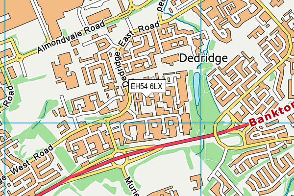 EH54 6LX map - OS VectorMap District (Ordnance Survey) EH54 6LX map - OS VectorMap District (Ordnance Survey)