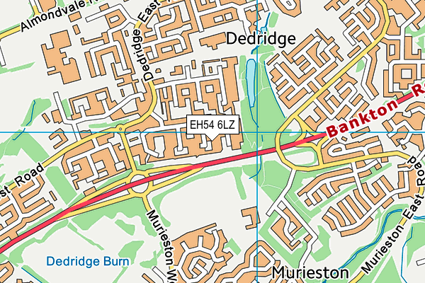 EH54 6LZ map - OS VectorMap District (Ordnance Survey) EH54 6LZ map - OS VectorMap District (Ordnance Survey)