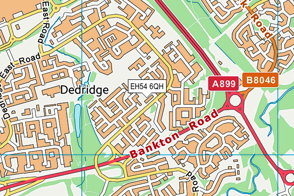 EH54 6QH map - OS VectorMap District (Ordnance Survey) EH54 6QH map - OS VectorMap District (Ordnance Survey)