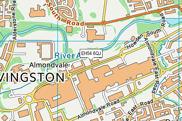 EH54 6QJ map - OS VectorMap District (Ordnance Survey) EH54 6QJ map - OS VectorMap District (Ordnance Survey)