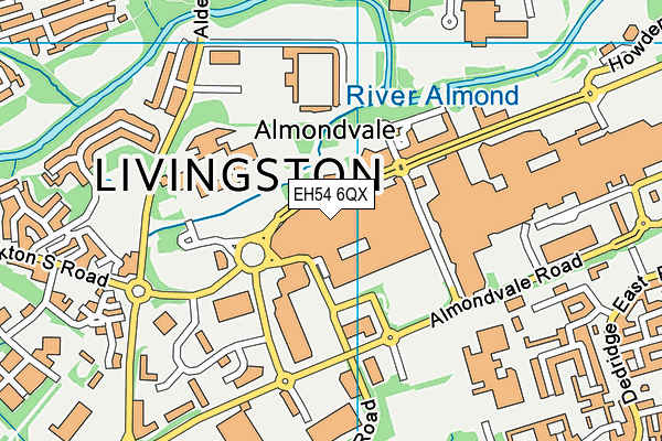 EH54 6QX map - OS VectorMap District (Ordnance Survey) EH54 6QX map - OS VectorMap District (Ordnance Survey)