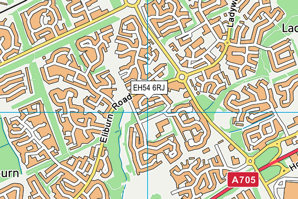 EH54 6RJ map - OS VectorMap District (Ordnance Survey) EH54 6RJ map - OS VectorMap District (Ordnance Survey)