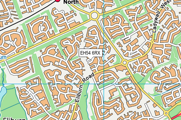 EH54 6RX map - OS VectorMap District (Ordnance Survey) EH54 6RX map - OS VectorMap District (Ordnance Survey)