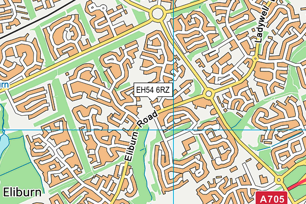 EH54 6RZ map - OS VectorMap District (Ordnance Survey) EH54 6RZ map - OS VectorMap District (Ordnance Survey)