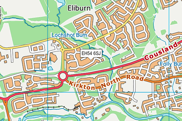 EH54 6SJ map - OS VectorMap District (Ordnance Survey) EH54 6SJ map - OS VectorMap District (Ordnance Survey)