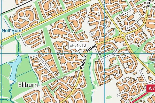 EH54 6TJ map - OS VectorMap District (Ordnance Survey) EH54 6TJ map - OS VectorMap District (Ordnance Survey)