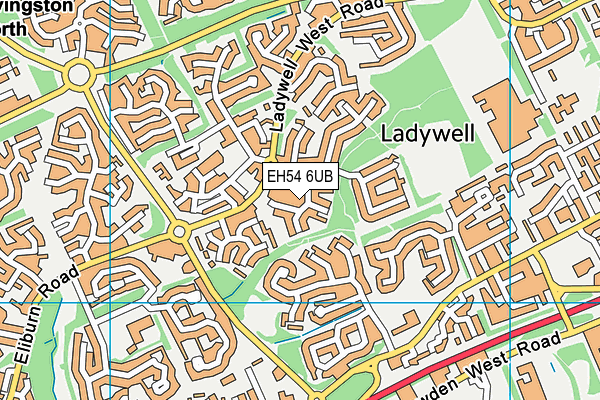EH54 6UB map - OS VectorMap District (Ordnance Survey) EH54 6UB map - OS VectorMap District (Ordnance Survey)