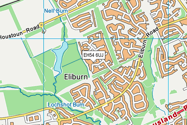 EH54 6UJ map - OS VectorMap District (Ordnance Survey) EH54 6UJ map - OS VectorMap District (Ordnance Survey)