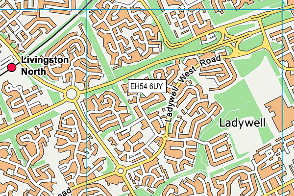 EH54 6UY map - OS VectorMap District (Ordnance Survey) EH54 6UY map - OS VectorMap District (Ordnance Survey)