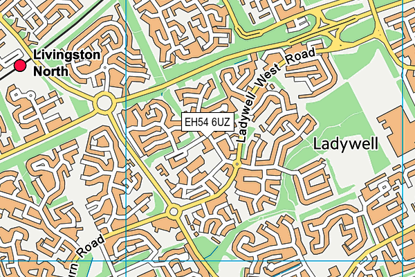 EH54 6UZ map - OS VectorMap District (Ordnance Survey) EH54 6UZ map - OS VectorMap District (Ordnance Survey)