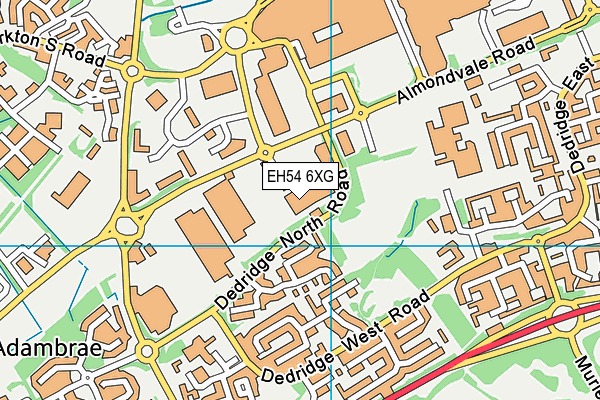 EH54 6XG map - OS VectorMap District (Ordnance Survey) EH54 6XG map - OS VectorMap District (Ordnance Survey)
