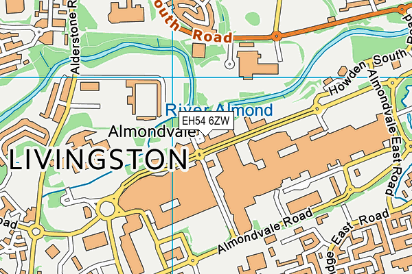 EH54 6ZW map - OS VectorMap District (Ordnance Survey) EH54 6ZW map - OS VectorMap District (Ordnance Survey)